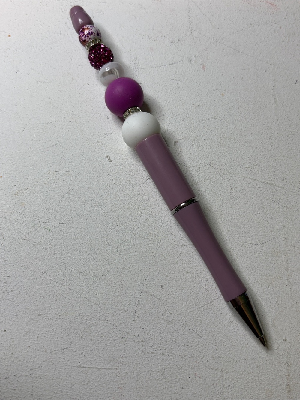 Lavender Beaded Fashion Pen for Women